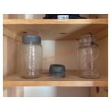 Mason jars and lids ( hallway)