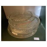 Glass/crystal serving plates