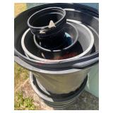 Planter tubs large lot (small shed)