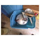 Pressure Cooker and Canning items in tote (pump