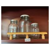 3 Glass jars