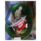 Box Lot: Vintage Doll, more (Cabin)