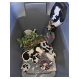 Cow Collectibles in tote (Cabin)