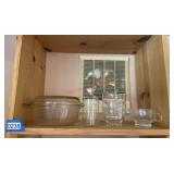 Shelf lot Glass kitchenware