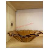 Shelf lot Vintage Glass bowl & Candle holders