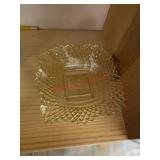 Yellow Pressed Glass candy dish
