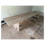(2) 8' Wood Benches (white Shed)