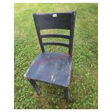 Wood chair, used outside for entertaining (white
