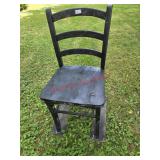 Wood chair, used outside for entertaining (white
