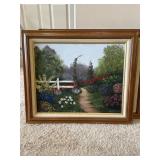 floral garden landscape Oil painting (master