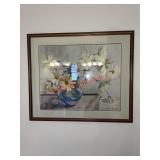 Framed painting (master bath)