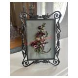 Small Needle Point Floral Frame decor     (Living