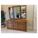 9 drawer dresser with mirror (master bedroom)