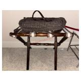 Vtg Luggage Rag  with Tweed Luggage Bag