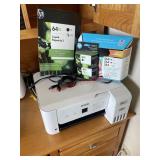 Printer and printer items lot (office)