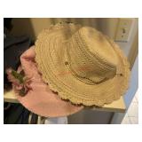 3 Sun Hat Lot  - Pink one has Stains