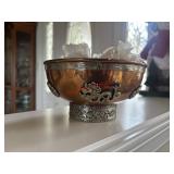 Vintage Copper Bowl vintage Howard Miller arched