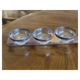 Silver Rimmed Bowl Set                (Dining