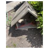 Little wooden planter holder house (back yard)
