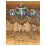 Hand painted Wine Glasses               (kitchen)