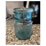 Selco Blue Glass Canning Jar