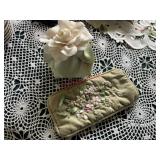 Small Floral Pilloq and Vintage Eye Glass Case