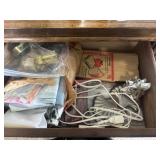 Fabric, Brown Bags and Drape Hangers