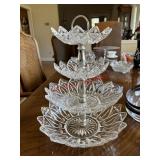 Crystal 4 Tier Snack Tray          (Dining Room)