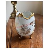 Footed Hand Painted Egg Dish France