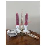 Candle Sticks and Small Plates lot