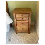 Solid oak night stand with drawers (master