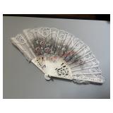 Hand painted Vintage Lace Fan