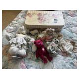 Bear and Stuffy lot with decorative box
