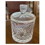 heavy lead crystal biscuit barrel