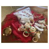 Red Table Runner with Napkin Rings