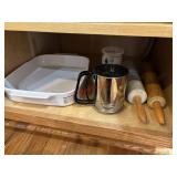 Corning Casserole Dish, Rolling Pins and more