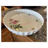 Vintage Pie Pan with woven trivet