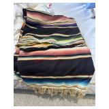 Mexican Serape blanket/ Rug Vintage