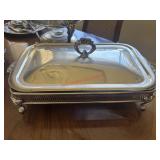 silver-plated casserole dish