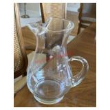 Large Etched Glass Pitcher          (Dining Room)