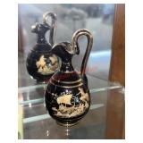 Small Ceramic jug handmade in Greece  24k gold