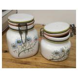 Vtg Canisters One with Chip