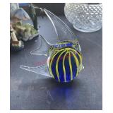 Art glass fish with stripes *contents not