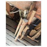 Wood handles lot         ( Left Side of shop)