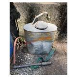 Indian Fire Pump Tank VTG Rough Shape  (Left Side