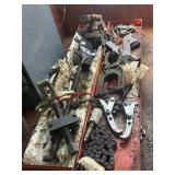 metal Tray of Pullers and Squeeze action clamp
