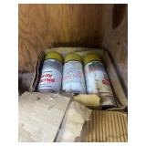 6 cans yellow spray enamel Majority full