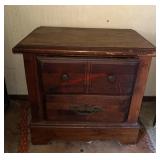 Solid wood bedside table