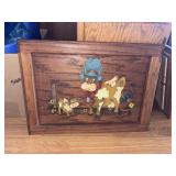 Hand Painted Cow  Scene home decor