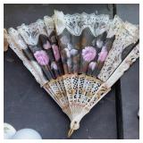 Decorative floral folding hand fan (living room)